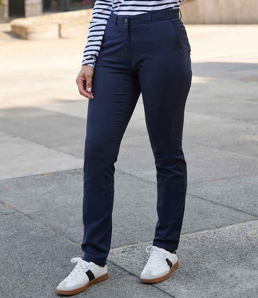 Front Row - Ladies Stretch Chino Trousers - Pierre Francis