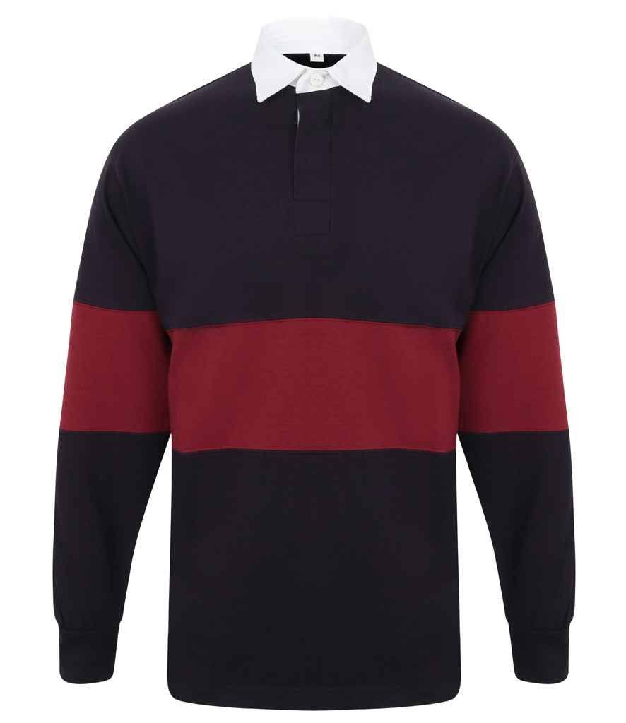 Front Row - Panelled Rugby Shirt - FR7 BO/WH S