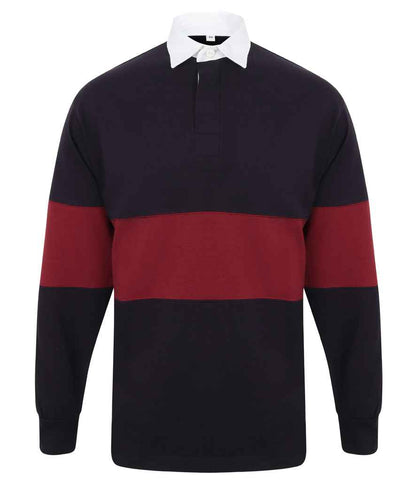 Front Row - Panelled Rugby Shirt - FR7 BO/WH S