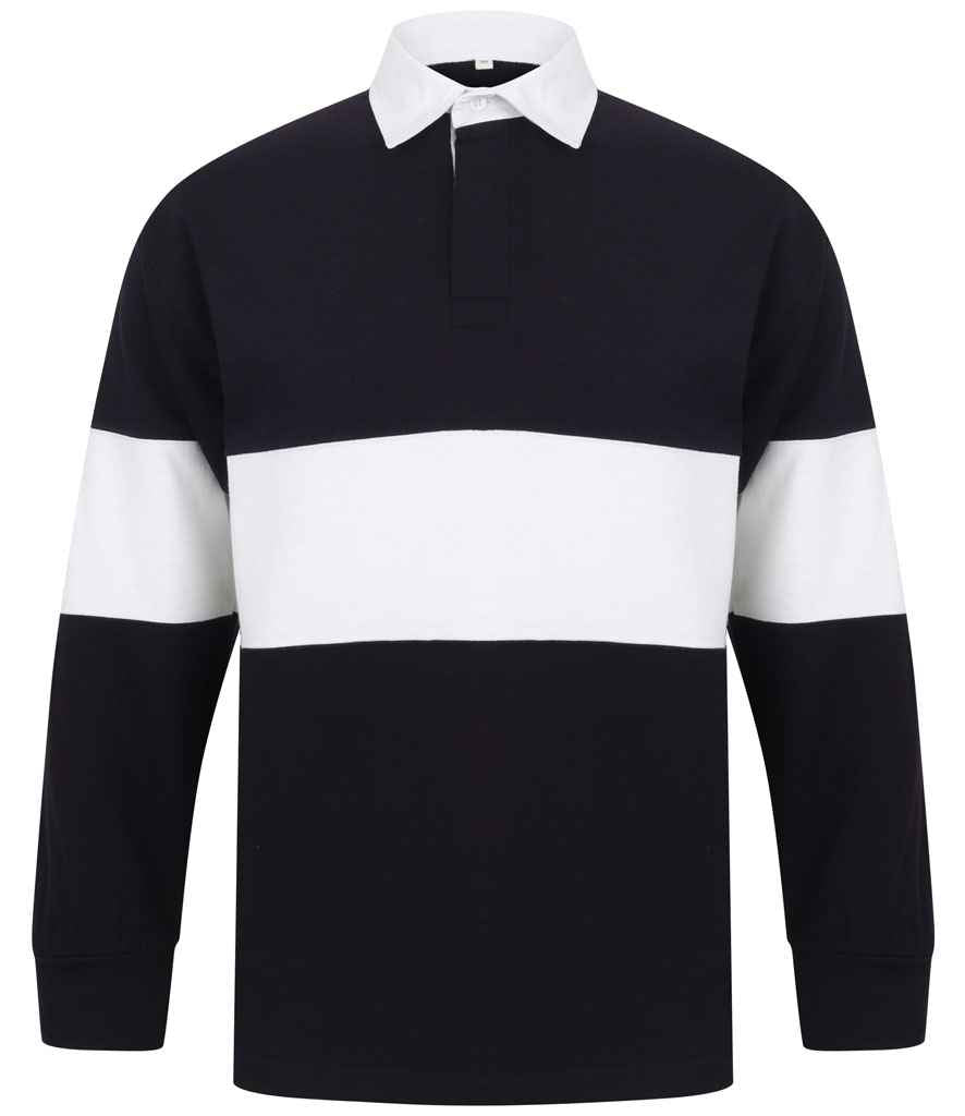 Front Row - Panelled Rugby Shirt - FR7 NV/WH S