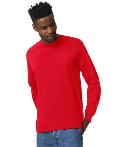 Gildan - Ultra Cotton™ Long Sleeve T-Shirt - GD14 RED S