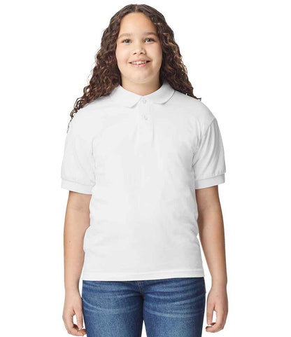 Gildan - Kids DryBlend® Jersey Polo Shirt - GD40B WHI S