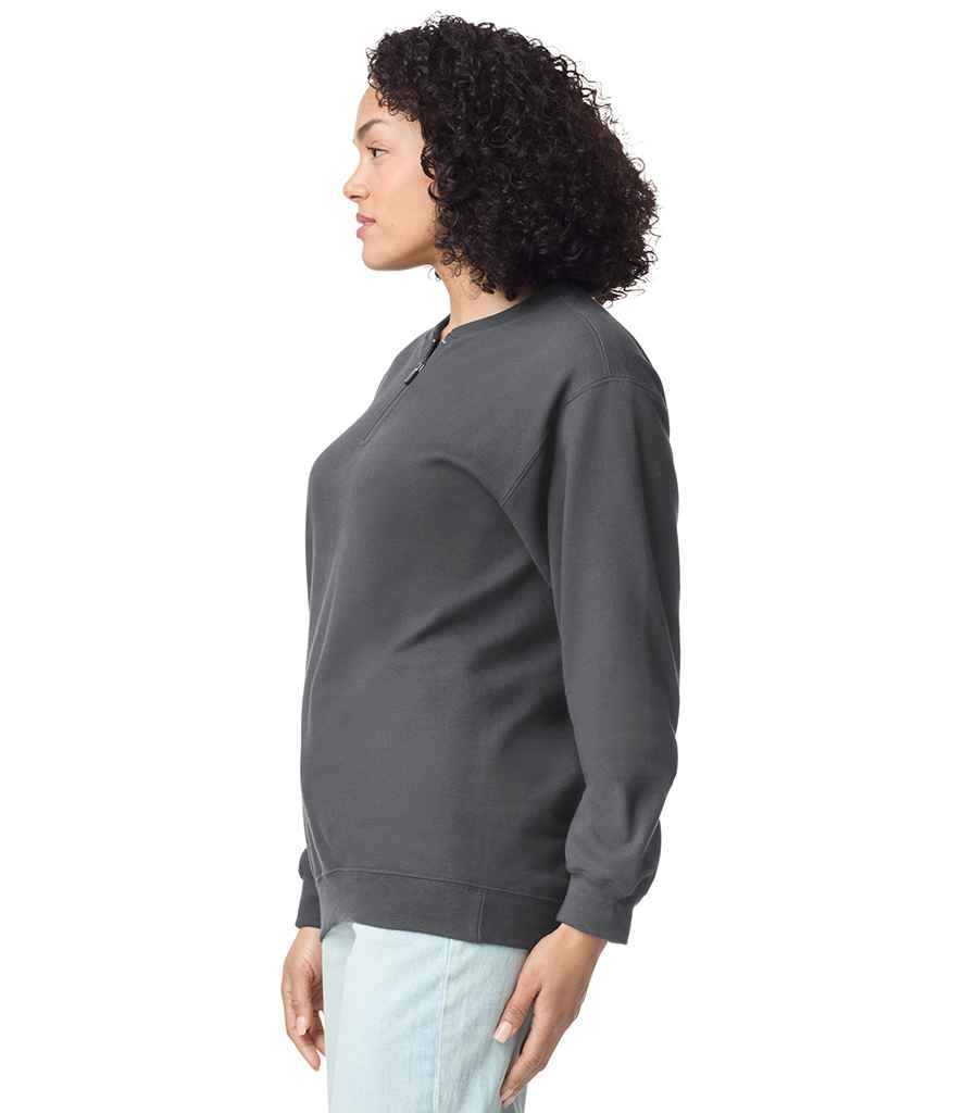 Bluza z polaru Gildan SoftStyle® o średniej wadze, zapinana na zamek 1/4