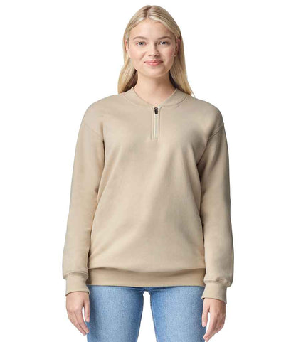 Bluza z polaru Gildan SoftStyle® o średniej wadze, zapinana na zamek 1/4
