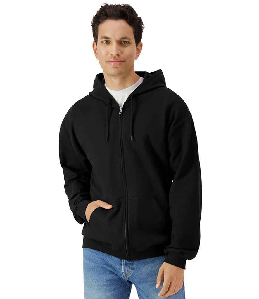 Gildan - SoftStyle® Midweight Full Zip Hooded Sweatshirt - GD69 BLK S