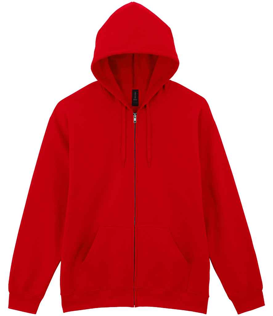 Gildan - SoftStyle® Midweight Full Zip Hooded Sweatshirt - GD69 RED S