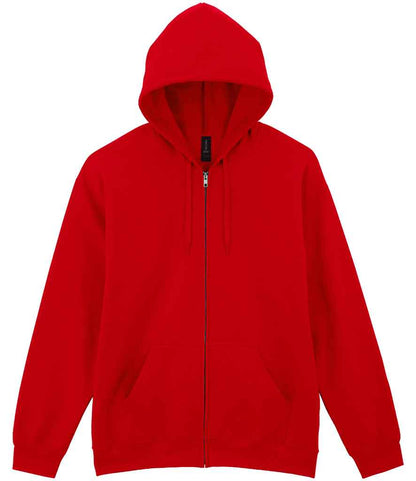 Gildan - SoftStyle® Midweight Full Zip Hooded Sweatshirt - GD69 RED S