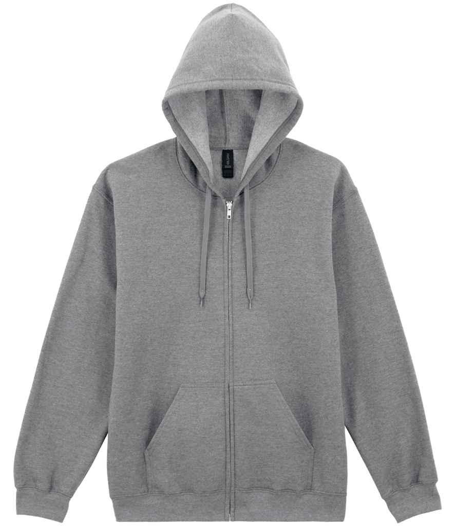 Gildan - SoftStyle® Midweight Full Zip Hooded Sweatshirt - GD69 RED S