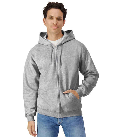 Gildan - SoftStyle® Midweight Full Zip Hooded Sweatshirt - GD69 SGY S