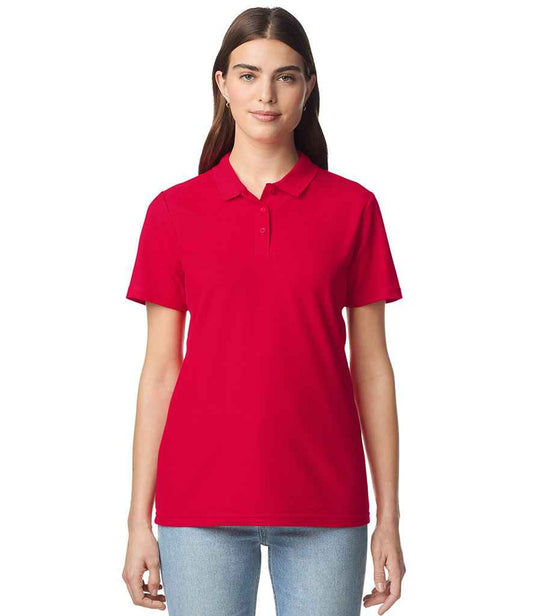 Gildan - Ladies SoftStyle® Double Piqué Polo Shirt - GD75 RED S
