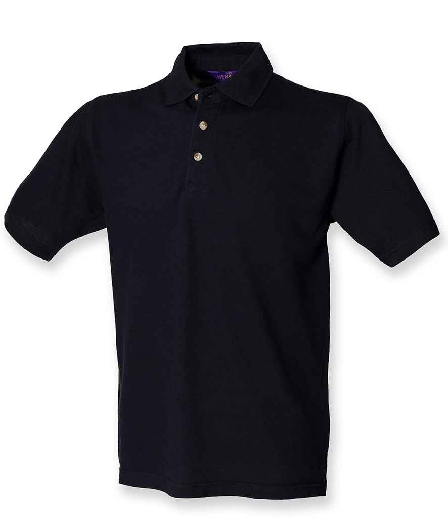 Henbury - Classic Heavy Cotton Piqué Polo Shirt - H100 NAV XS