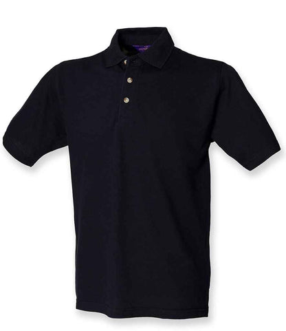 Henbury - Classic Heavy Cotton Piqué Polo Shirt - H100 NAV XS