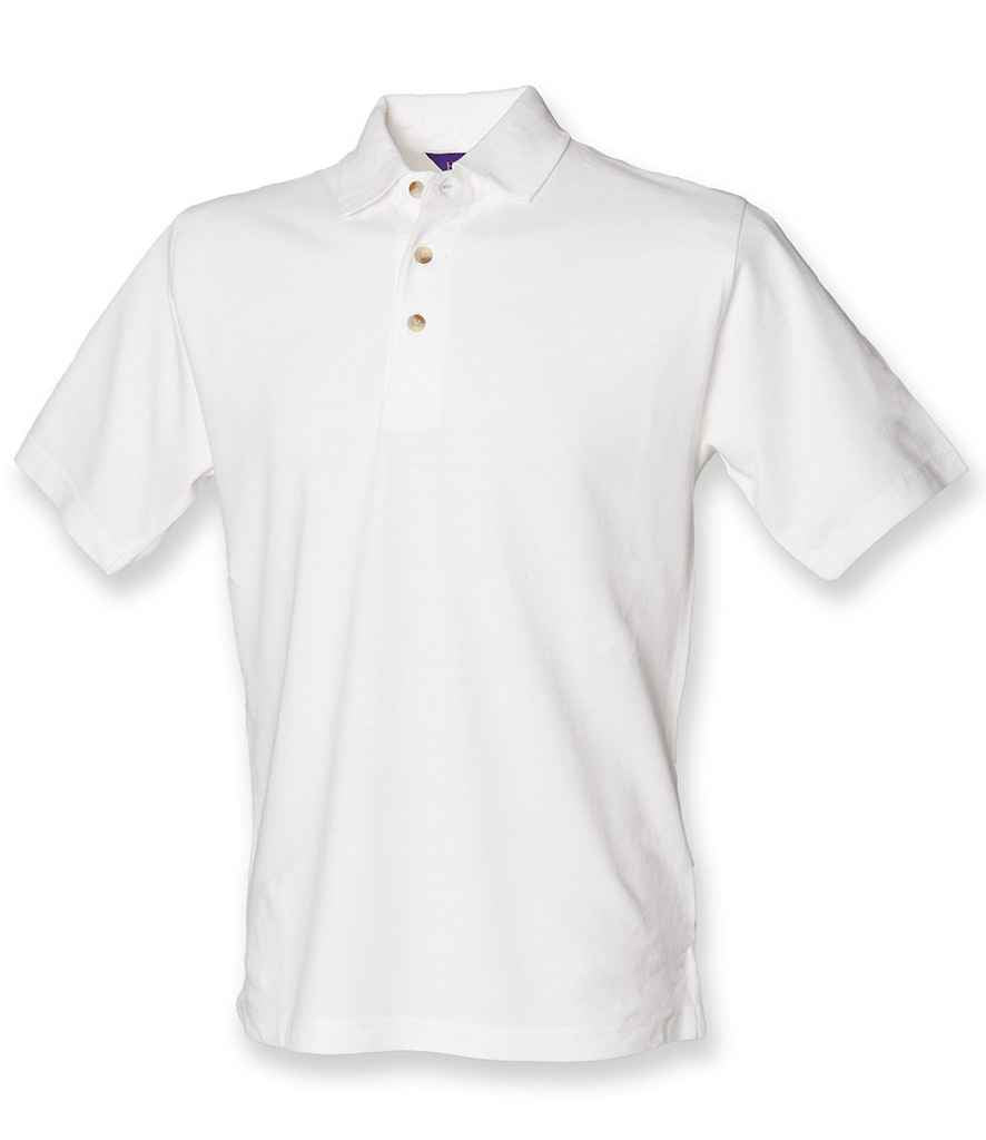 Henbury - Classic Heavy Cotton Piqué Polo Shirt - H100 WHI XS