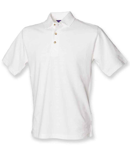 Henbury - Classic Heavy Cotton Piqué Polo Shirt - H100 WHI XS