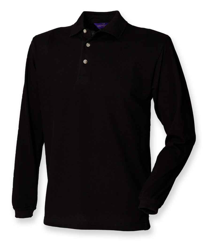 Henbury - Long Sleeve Cotton Piqué Polo Shirt