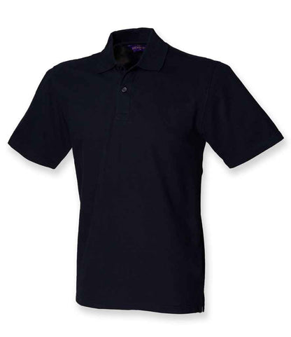 Henbury - Unisex Stretch Cotton Piqué Polo Shirt - H305 NAV XS