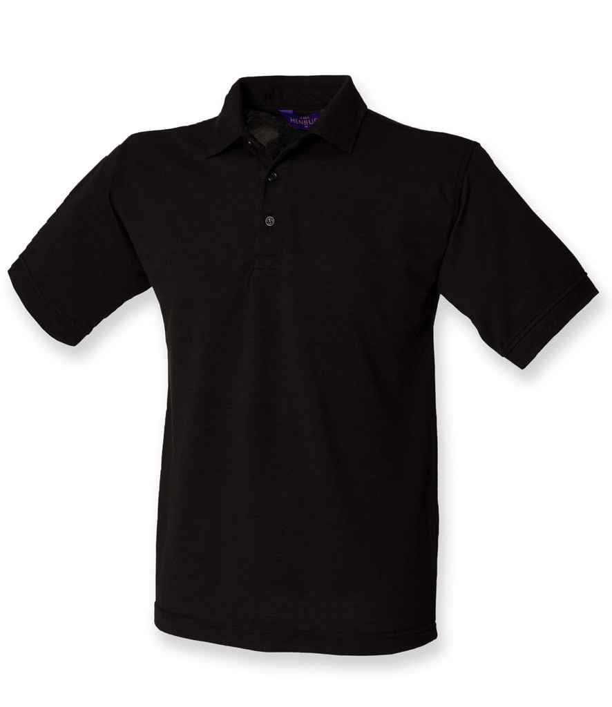 Henbury - Heavy Poly/Cotton Piqué Polo Shirt - H400 BLK S