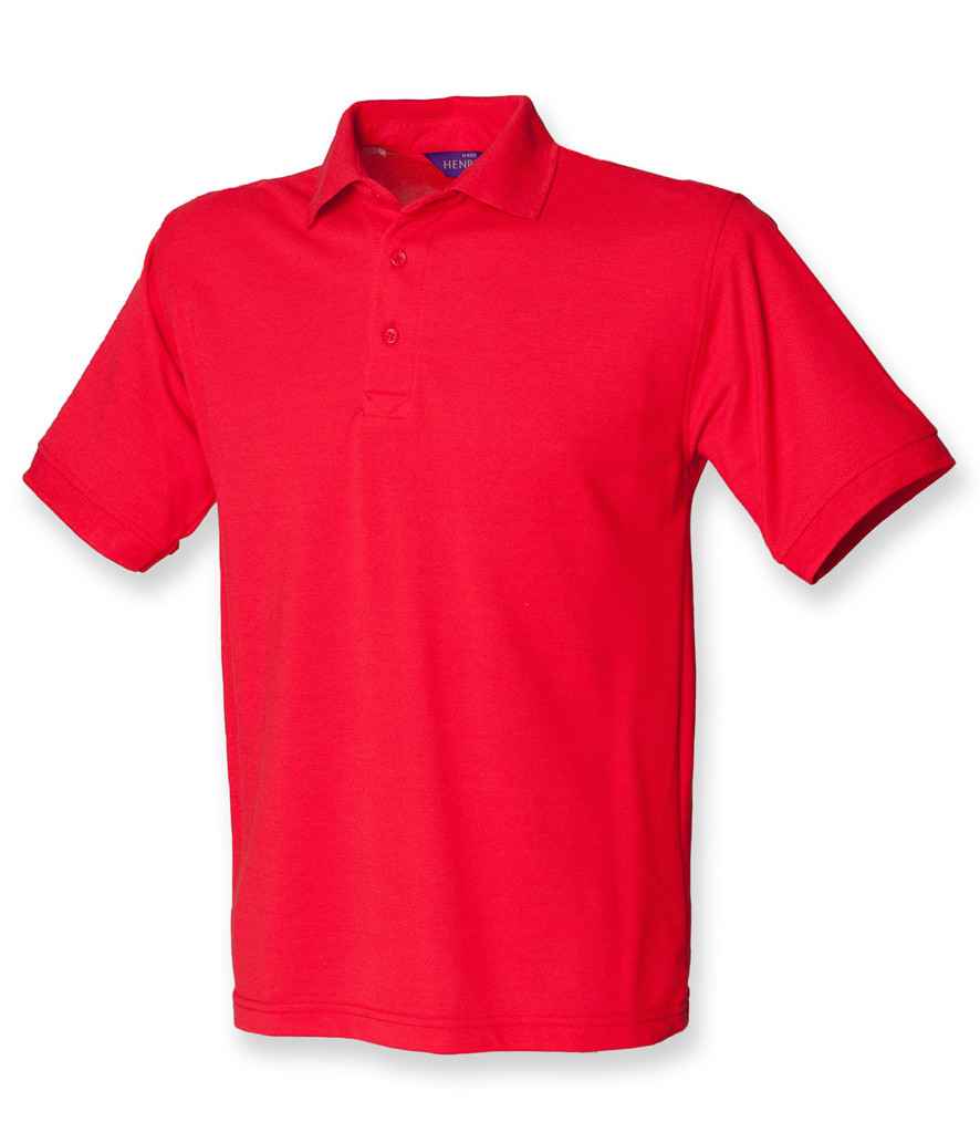 Henbury - Heavy Poly/Cotton Piqué Polo Shirt - H400 RED S