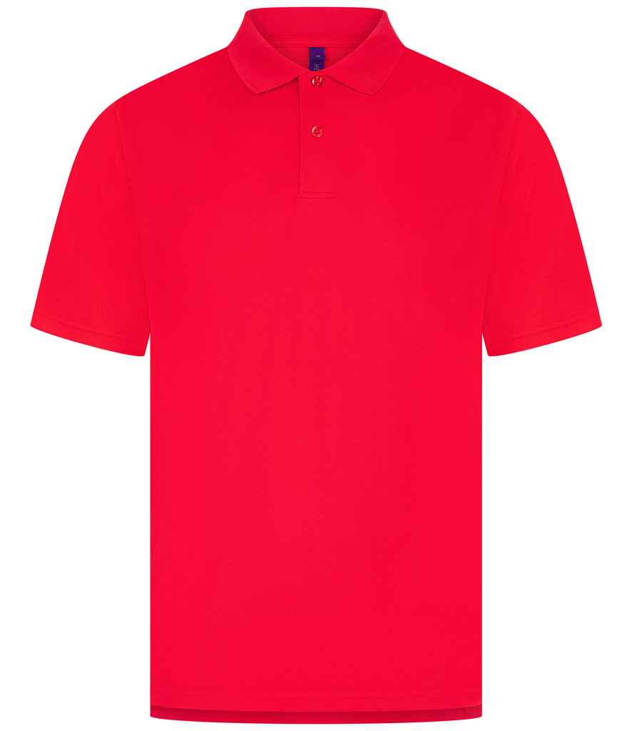 Henbury - Coolplus® Wicking Piqué Polo Shirt - H475 RED XS
