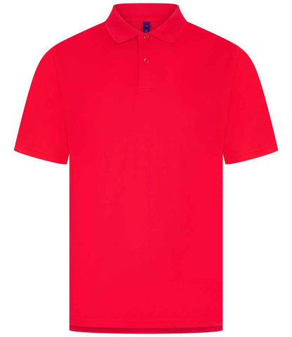 Henbury - Coolplus® Wicking Piqué Polo Shirt - H475 RED XS