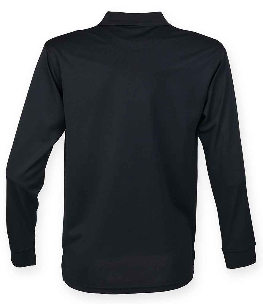 Henbury - Unisex Long Sleeve Coolplus® Piqué Polo Shirt