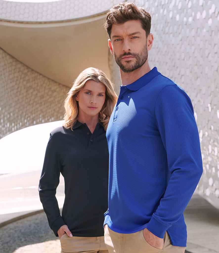 Henbury - Unisex Long Sleeve Coolplus® Piqué Polo Shirt - Pierre Francis