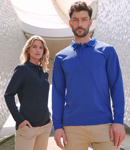 Henbury - Unisex Long Sleeve Coolplus® Piqué Polo Shirt - H478 ROY XXS