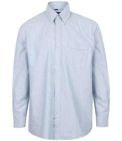 Henbury - Long Sleeve Classic Oxford Shirt - H510 BLU S