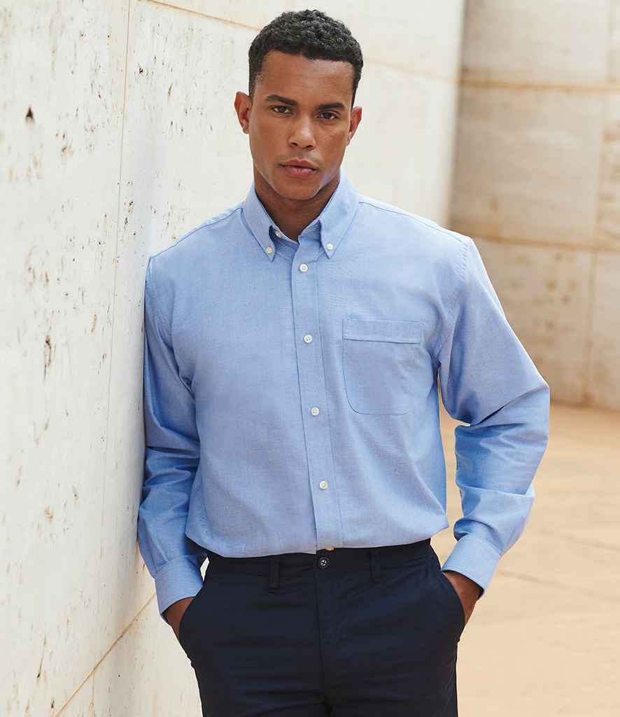 Henbury - Long Sleeve Classic Oxford Shirt - H510 BLU S