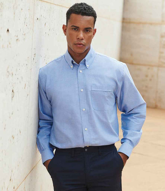 Henbury - Long Sleeve Classic Oxford Shirt - H510 BLU S