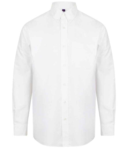 Henbury - Long Sleeve Classic Oxford Shirt - H510 WHI S