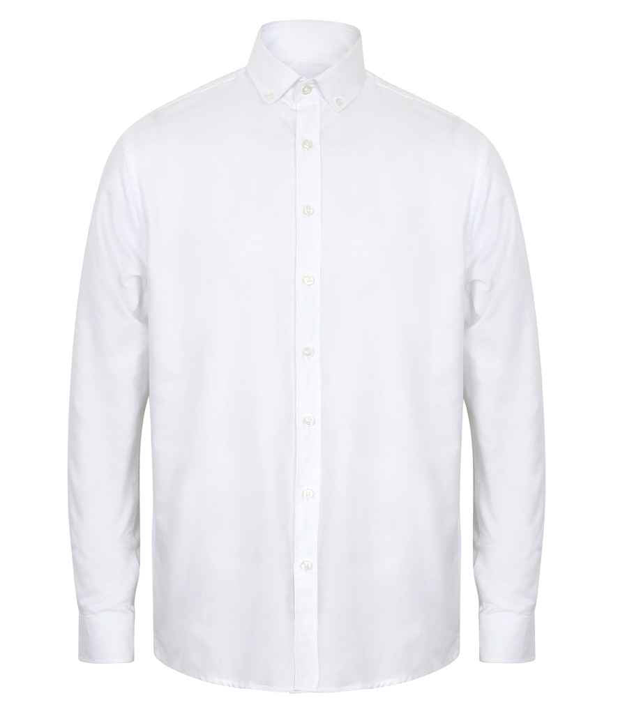 Henbury - Modern Long Sleeve Classic Fit Oxford Shirt - H512C BLK S