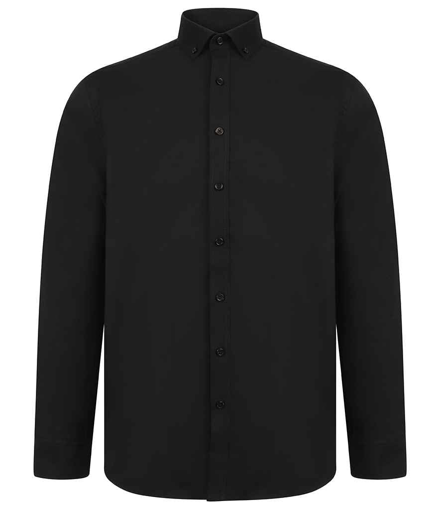 Henbury - Modern Long Sleeve Regular Fit Oxford Shirt