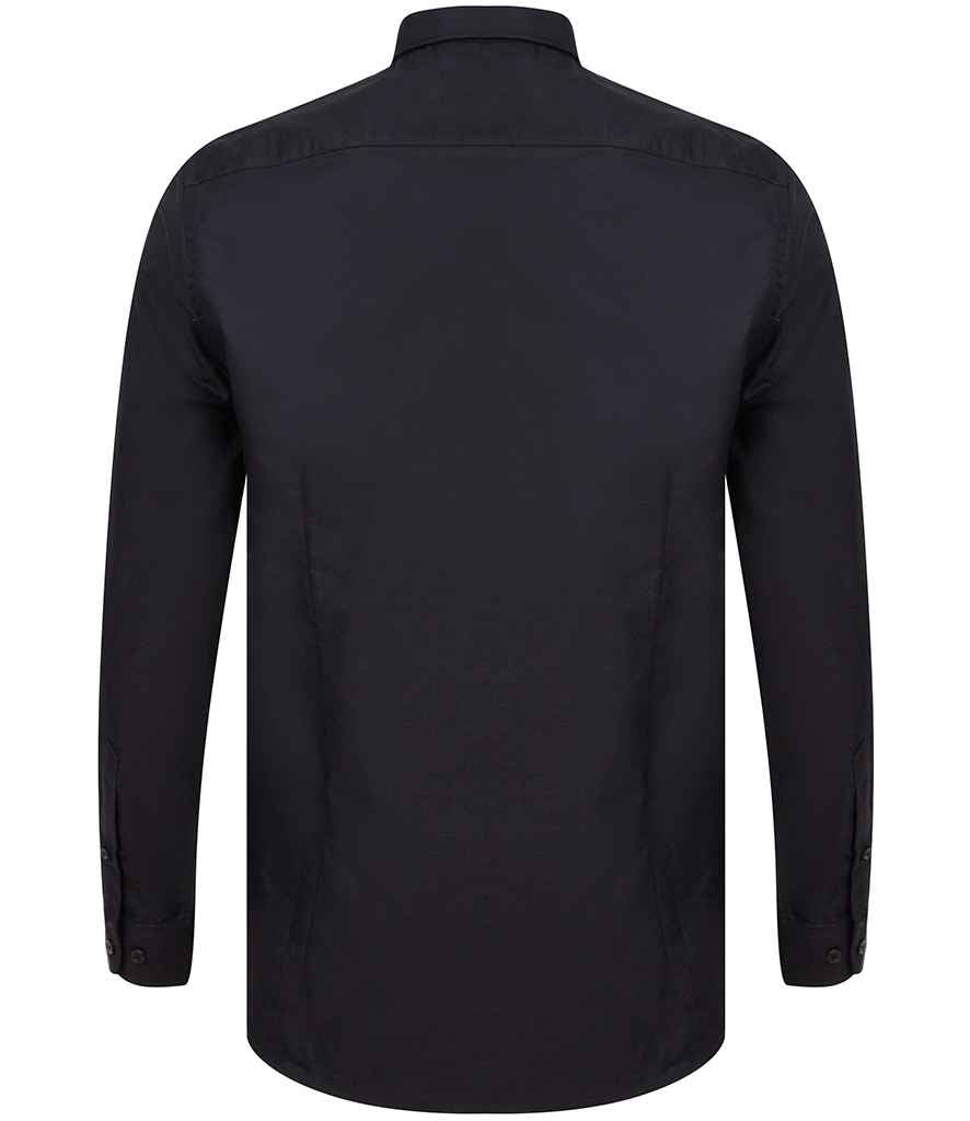 Henbury - Modern Long Sleeve Slim Fit Oxford Shirt