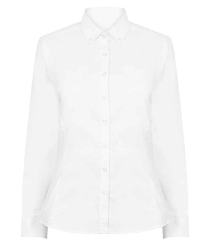 Henbury - Ladies Modern Long Sleeve Regular Fit Oxford Shirt - H513R BLK XS/R