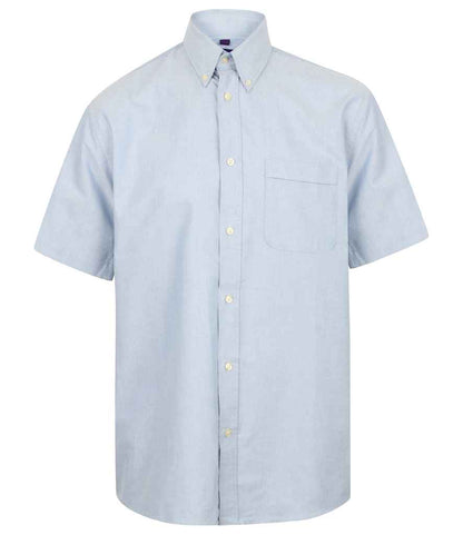 Henbury - Short Sleeve Classic Oxford Shirt - H515 BLU S