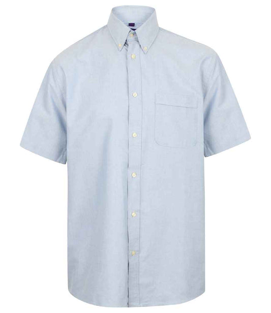 Henbury - Short Sleeve Classic Oxford Shirt - H515 BLU S