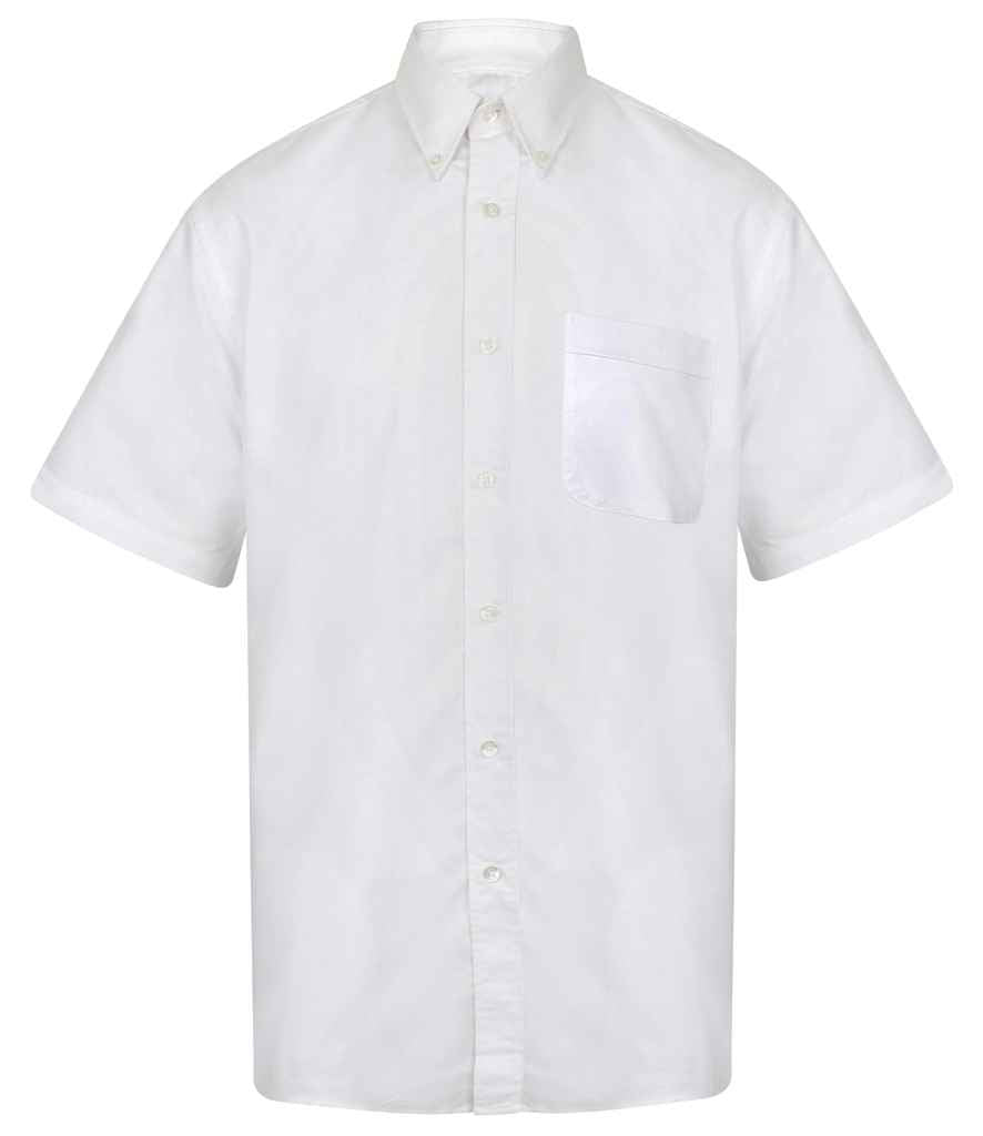 Henbury - Short Sleeve Classic Oxford Shirt - H515 BLU S