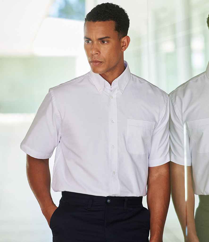 Henbury - Short Sleeve Classic Oxford Shirt - H515 WHI S