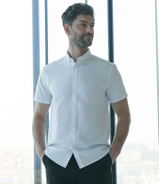 Henbury - Modern Short Sleeve Regular Fit Oxford Shirt