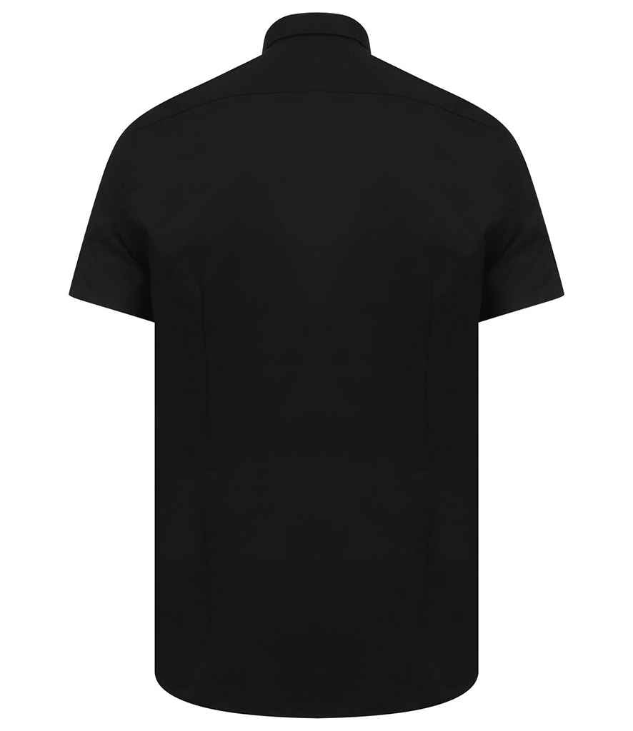 Henbury - Modern Short Sleeve Slim Fit Oxford Shirt