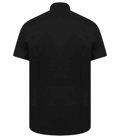 Henbury - Modern Short Sleeve Slim Fit Oxford Shirt - Pierre Francis