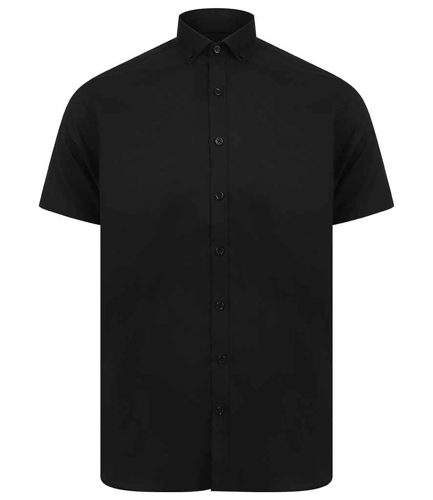Henbury - Modern Short Sleeve Slim Fit Oxford Shirt