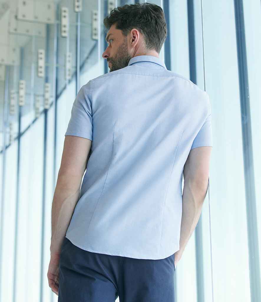 Henbury - Modern Short Sleeve Slim Fit Oxford Shirt - Pierre Francis