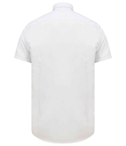 Henbury - Modern Short Sleeve Slim Fit Oxford Shirt - Pierre Francis