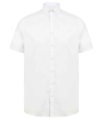 Henbury - Modern Short Sleeve Slim Fit Oxford Shirt - H517S WHI S