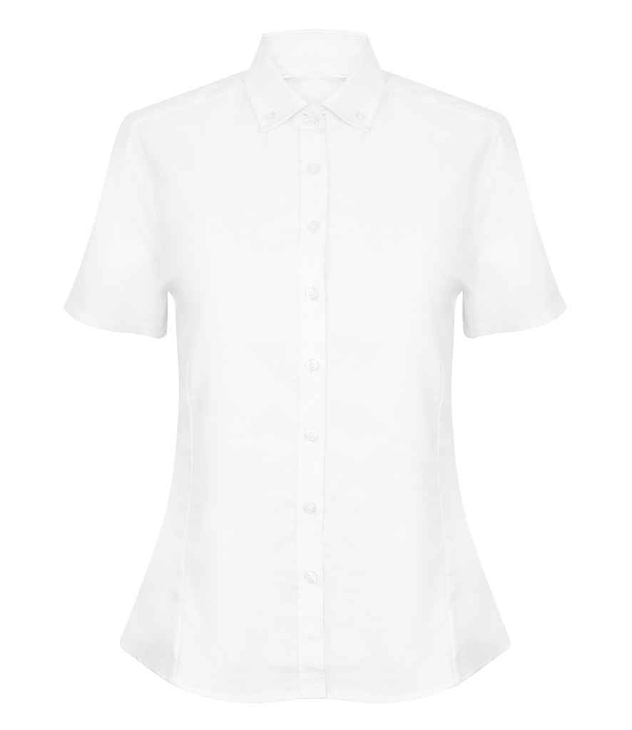 Henbury - Ladies Modern Short Sleeve Regular Fit Oxford Shirt - H518R BLU XS/R
