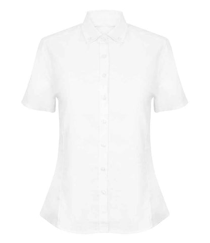 Henbury - Ladies Modern Short Sleeve Regular Fit Oxford Shirt - H518R BLU XS/R