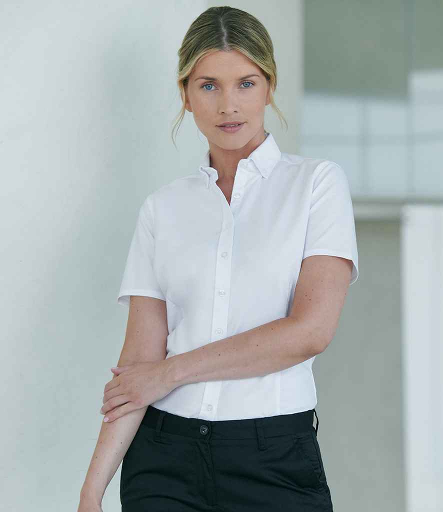Henbury - Ladies Modern Short Sleeve Regular Fit Oxford Shirt - Pierre Francis