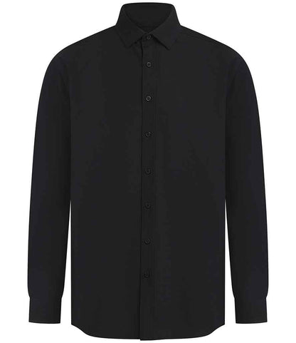 Henbury - Long Sleeved Cotton Feel Coolplus® Shirt - H582 BLK XS